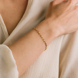 Lover's Tempo - WATERPROOF Paperclip Chain Bracelet - Gold
