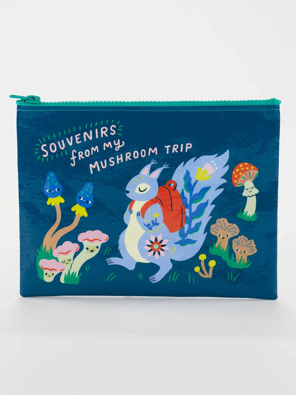 Blue Q - Souvenirs From My Mushroom Trip Zipper Pouch
