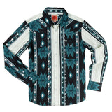 Sendero Provisions Co. - The Wyatt Pearl Snap Long Sleeve Serape Shirt - The Oasis