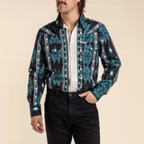 Sendero Provisions Co. - The Wyatt Pearl Snap Long Sleeve Serape Shirt - The Oasis