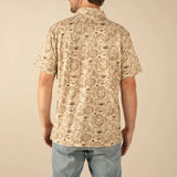 Sendero Provisions Co. - Cantina Pique Polo - Haw Yee Print - Tan