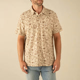 Sendero Provisions Co. - Cantina Pique Polo - Haw Yee Print - Tan