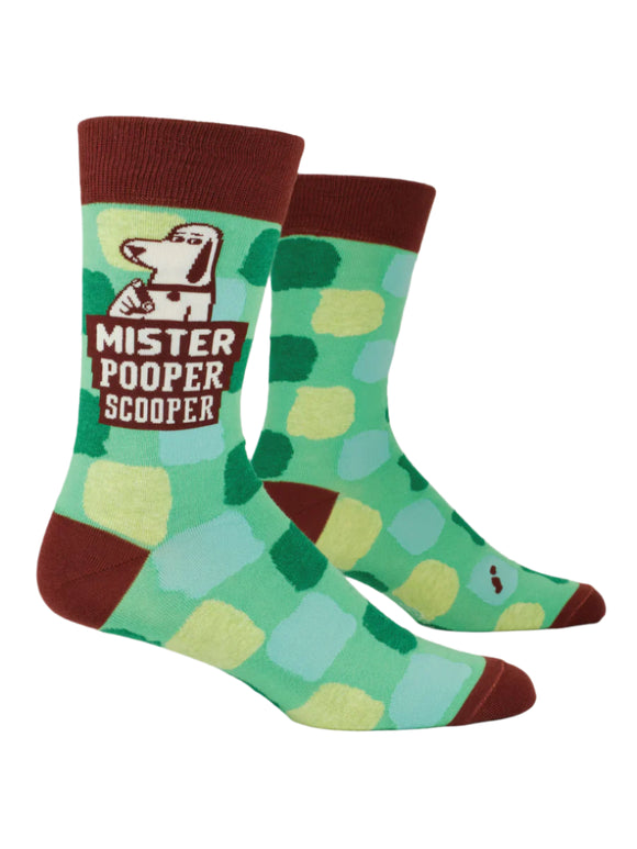 Blue Q - Mister Pooper Scooper M-Crew Socks
