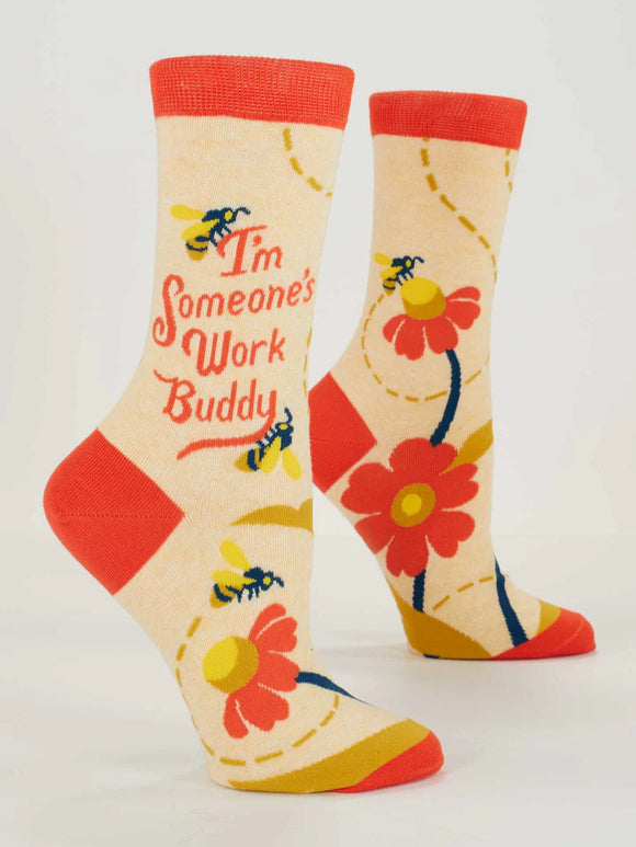 Blue Q - I'm Someone's Work Buddy Women's Crew Socks
