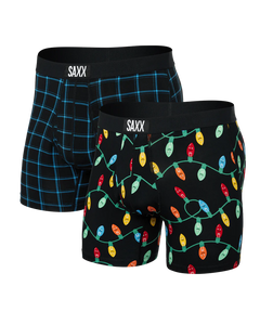 SAXX ULTRA 2-PACK BOXER BRIEF - Getta Watt/Windowpane