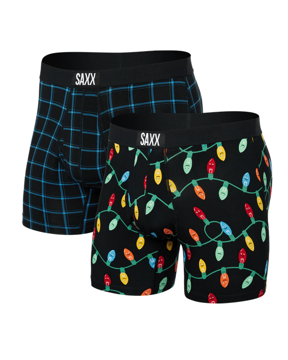 SAXX ULTRA 2-PACK BOXER BRIEF - Getta Watt/Windowpane