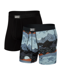 SAXX ULTRA 2-PACK BOXER BRIEF - Peak Winter/Black