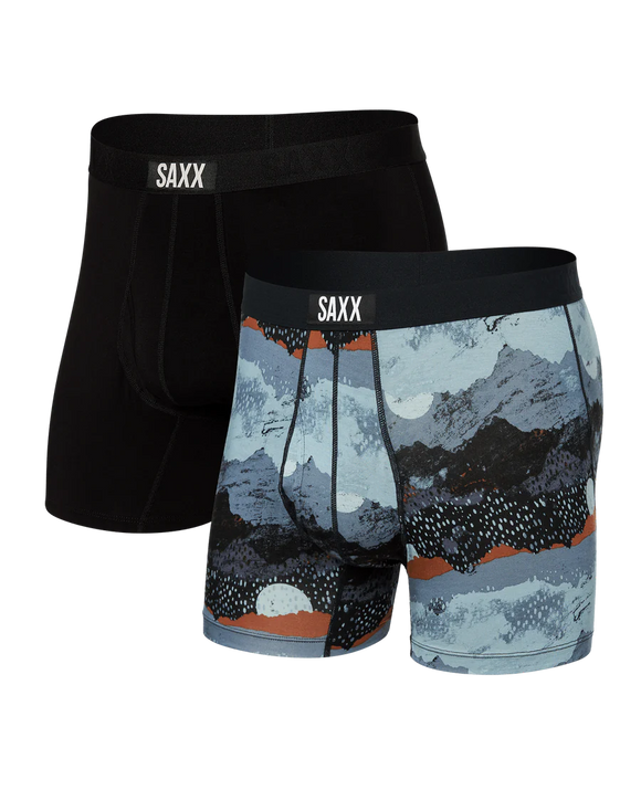 SAXX ULTRA 2-PACK BOXER BRIEF - Peak Winter/Black