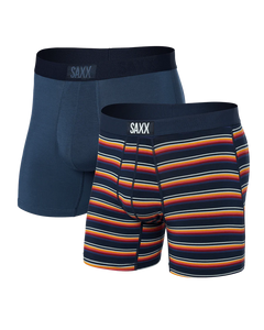 SAXX Vibe 2-Pack Super Soft Boxer Brief / Field Stripe/Navy