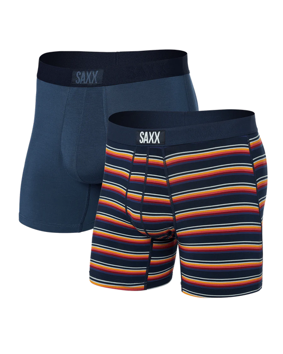 SAXX Vibe 2-Pack Super Soft Boxer Brief / Field Stripe/Navy