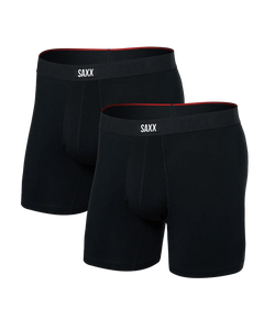 SAXX Vibe Xtra (2 Pack) Soft Comfort Boxer Brief 6" - Black