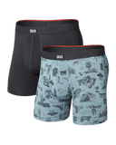 SAXX - Vibe Xtra Soft Comfort (2 Pack) Boxer Brief 6" - Desert Daydream/Faded Black