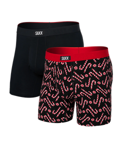 SAXX Vibe Xtra (2 Pack) Soft Comfort Boxer Brief 6" Mint Condition Black