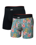SAXX - Vibe Xtra Soft Comfort (2 Pack) Boxer Brief 6" - Pineapple Field/Black