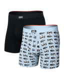 SAXX Vibe Xtra Soft Comfort (2 Pack) Everyday Boxer Brief 6" - Puck Stopper/Black