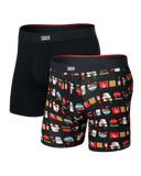 SAXX Vibe Xtra Soft Comfort (2 Pack) Everyday Boxer Brief 6" - Quik-E-Noods/Black