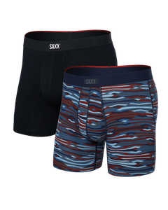 SAXX Vibe Xtra (2 Pack) Soft Comfort Boxer Brief 6" Rough Terrain/Black