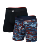 SAXX Vibe Xtra (2 Pack) Soft Comfort Boxer Brief 6" Rough Terrain/Black