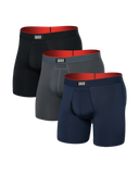 SAXX - Multi-Sport Mesh (3 Pack) 6" - Turbulence/Navy/Black