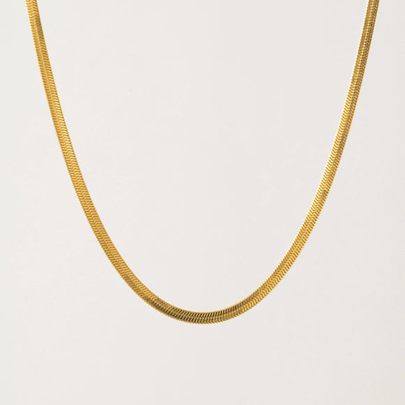 Lover's Tempo - WATERPROOF Sasha Herringbone Necklace - Gold