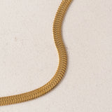 Lover's Tempo - WATERPROOF Sasha Herringbone Necklace - Gold
