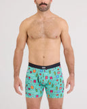 SAXX - Vibe Xtra Soft Comfort Boxer Brief 6" - Pixel Ball Surf Blue
