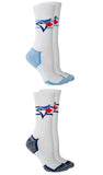 MLB LADIES 2PK ATHLETIC CREW SOCKS