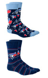 MLB MENS 2PK DRESS CREW SOCKS