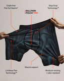 SAXX - Smooth Flex Light Compression Performance Boxer Brief 8" - Smoke Camo-Deep Navy
