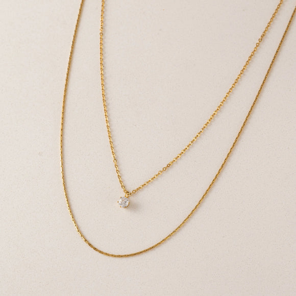 Lover's Tempo -  WATERPROOF Soleil Layered Necklace - Gold