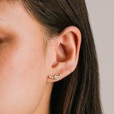 Lover's Tempo - Stargazer Climber Earrings - Clear
