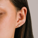 Lover's Tempo - Stargazer Climber Earrings - Clear