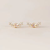 Lover's Tempo - Stargazer Climber Earrings - Clear