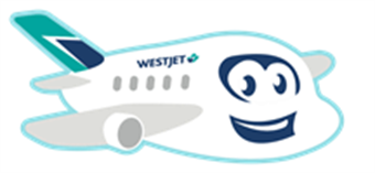 WestJet Airplane Tattoo - 25 pack