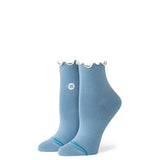 Stance - Womens Pop Ruffle Icon Quarter Socks - Blue Medium