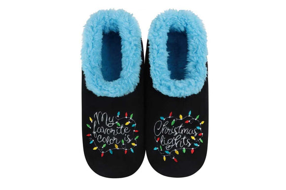 Snoozies My Favorite Color Is Christmas Lights Slippers