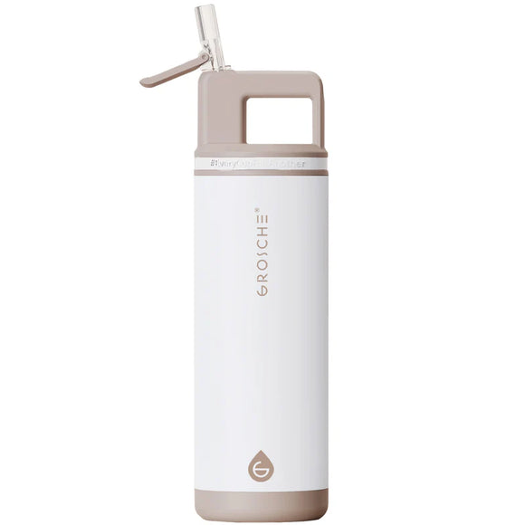 Grosche - ALPINE Flip 'N Sip Insulated Water Bottle With Straw, 20oz