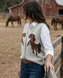 Kindred Horses Cotton Sweater Vest
