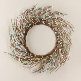 12" Springtime Pip Berry Candle Ring or Small Wreath : Springtime
