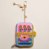 Beaded Sardine Coin Purse Keychain – Pink