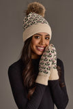 Panache - Cream Small Floral Pattern Knit Pom Hat