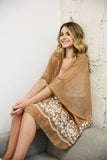 Lightweight Summer Kimono | Floral Embroidery & Tassels 🌻: Mocha