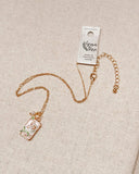 Freshwater Pearl & Floral Pendant Necklace – Gold