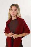 Soft Knit Triangle Shawl Scarf: Mocha