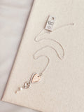 Two Tone Freshwater Pearl Love Hearts Necklace