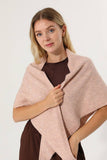 Soft Knit Triangle Shawl Scarf: Mocha