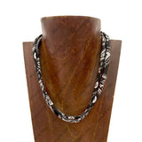 16'' L Silk feeling scarf Necklace