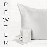 Blush Silks -Queen Size -100% Pure Mulberry Silk Pillowcase: Queen Size / Charcoal