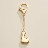 Bubble Letter Initial Keychain – Gold