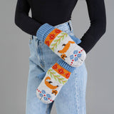 Panache - Blue Fox Pattern Knit Mittens